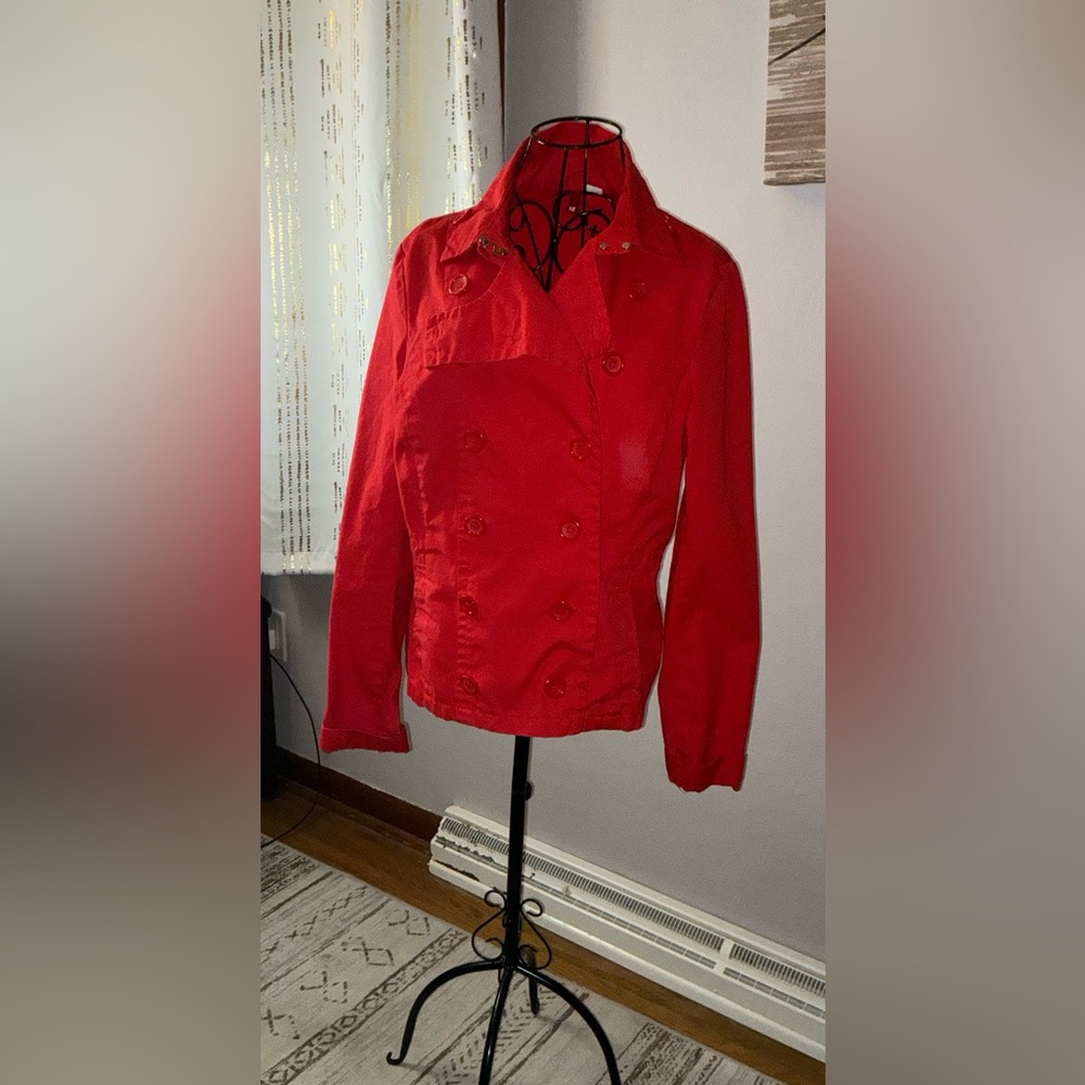 H&M Vibrant Red Pea Coat